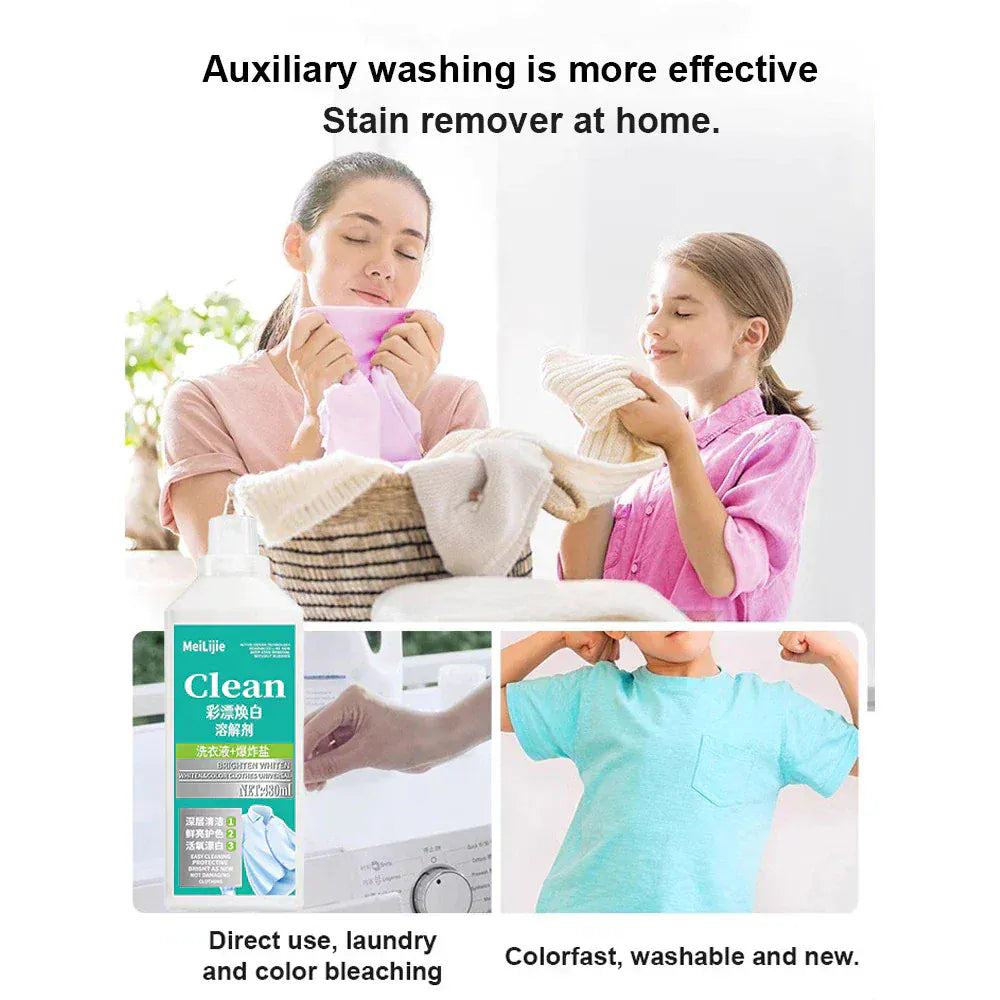 Clean 8 in 1 Colour Bleach Stain Remover (Pack of 2) | Stain Remover For Clothes Removal Products Oil Stain Laundry Bleach Clean 8 in 1 Colour Bleach Stain Remover (Pack of 2)