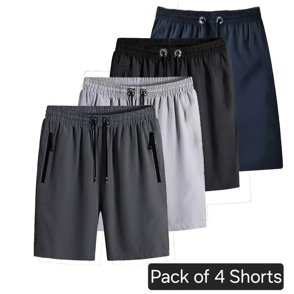 Combo of 4 Men's Stretchable Cotton Shorts Combo of 4 Men's Stretchable Cotton Shorts