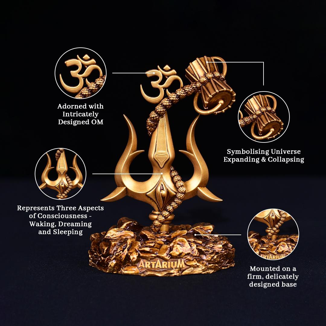 Lord Shiva Trishul With Damru Car Dashboard Car Dashboard Lord Shiva Trishul With Damru Car Dashboard Zaavio®