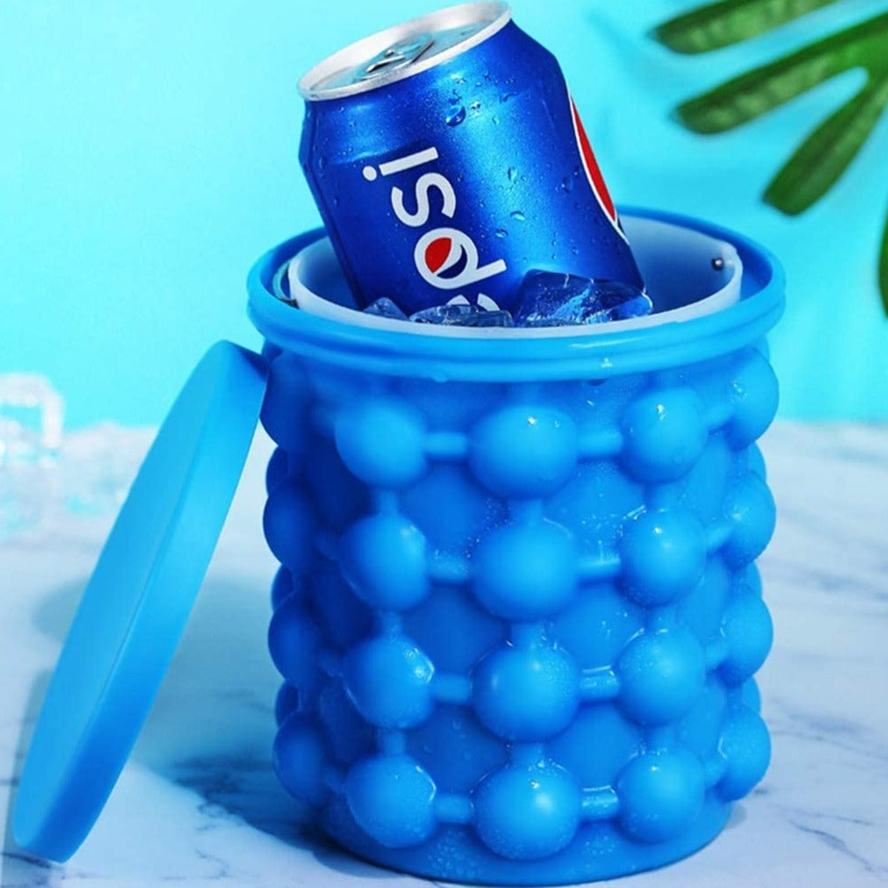 Ice Maker Bucket Portable Silicone Ice Bucket for Home Outdoors - Silicone Ice Cube Maker - Silicone Ice Cube Maker