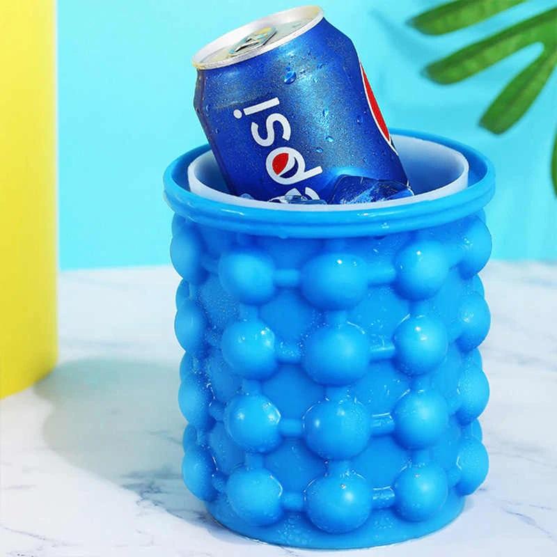 Ice Maker Bucket Portable Silicone Ice Bucket for Home Outdoors - Silicone Ice Cube Maker - Silicone Ice Cube Maker