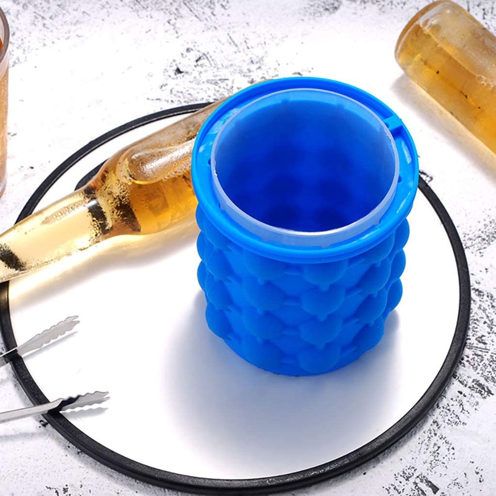 Ice Maker Bucket Portable Silicone Ice Bucket for Home Outdoors - Silicone Ice Cube Maker - Silicone Ice Cube Maker